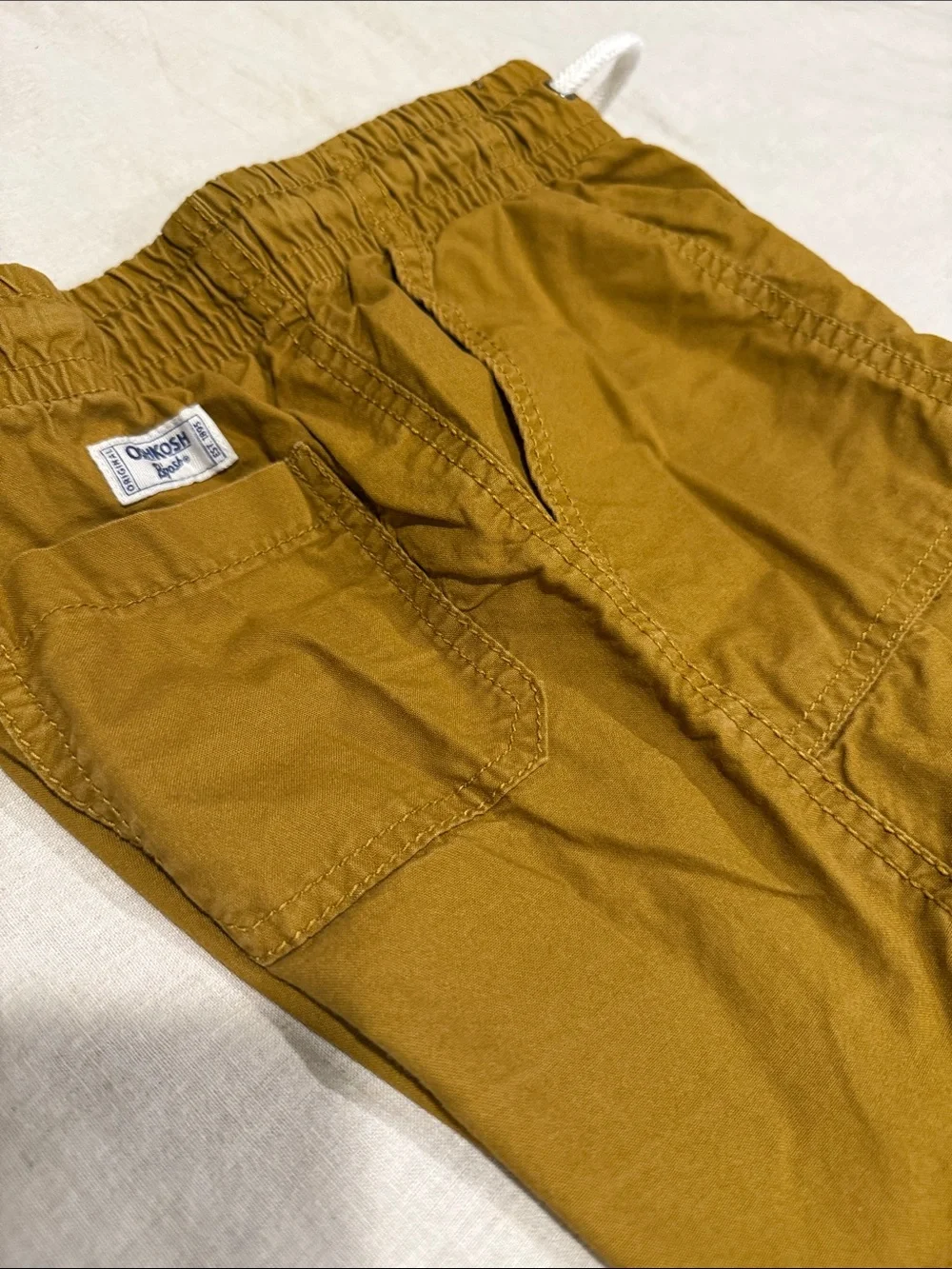OshKosh B'gosh Mustard Drawstring Cuffed Shorts boys size 8